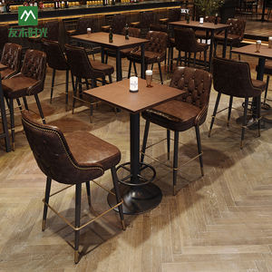 Sgabelli da Bar in Stile Retrò Americano Adatti per Caffè, Bar <span class=keywords><strong>e</strong></span> Pub Commerciali, Set di Tavoli <span class=keywords><strong>e</strong></span> Sedie - Product Image 3