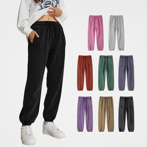 Tùy chỉnh Heavyweight 360g rắn màu dây rút quần baggy Batik Sweatpants - Product Image 1