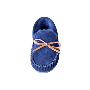 Barato hecho a mano niñas piel de oveja arco peludo invierno mocasín Zapatillas Zapatos para niños - Product Image 5