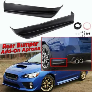 Carbon Fiber Look 2x Car Rear Bumper <b>Lip</b> Aprons Spats <b>Splitters</b> Diffuser Canard Protector for Subaru Impreza WRX STI 2015-2019 - Product Image 1