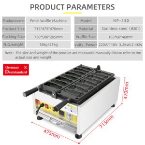 Nhà Máy Giá gayke hình dạng Waffle maker Snack thực phẩm Waffle Máy làm - Product Image 6