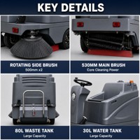 Promotion : Balayeuse robotisée industrielle électrique pour sols, routes et rues, machine de lavage de sol extérieur