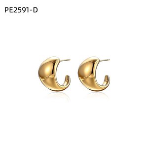 Amy Amy Fashion <b>Stud</b> Earrings <b>Silver</b> Plated Geometric Design For Women PE2591 - Product Image 2