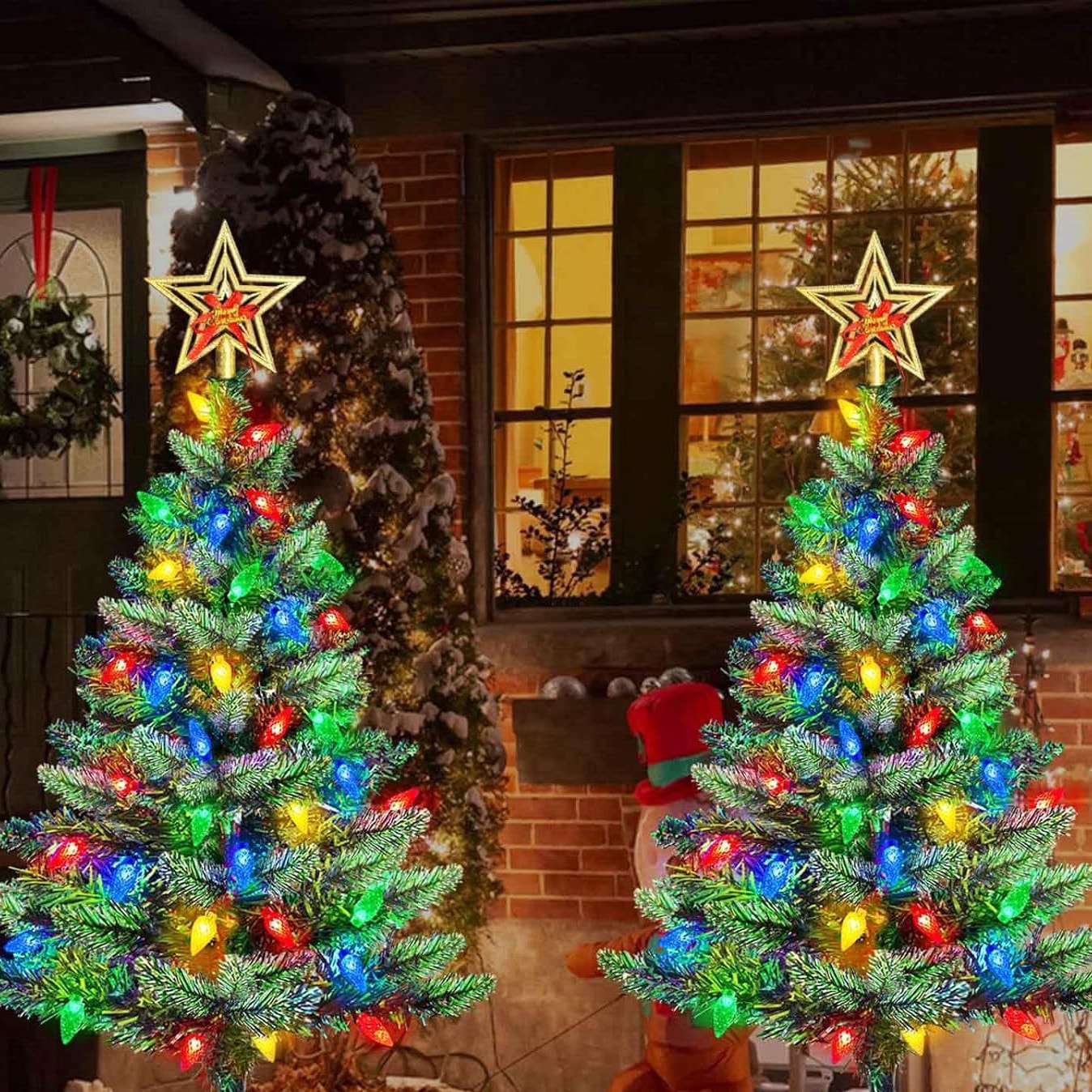 Set of 2 Solar Christmas Tree Type 1