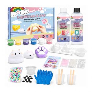 Fufu Squishy Handmaking Supplies Include Two Part <b>Silicone</b> Bottles Moulds Paint <b>Beads</b> Measuring Ware Protective Mitts Toysrunner - Product Image 1