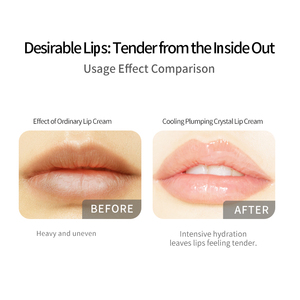 Làm mát Plumping pha lê kem môi | Dưỡng ẩm môi điều trị cho khô & nứt nẻ môi với các loại dầu thực vật & sửa chữa công thức - Product Image 5