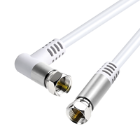 Connecteur de câble coaxial RG6 pour antenne TV HDTV, adaptateur BNC type F, double blindage, numérique, faible perte, haute vitesse, 1080P, cordon A/V en PVC