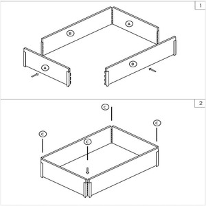 Cama rectangular de madera para plantas, jardín plegable, 120x80x20 cm, <span class=keywords><strong>natural</strong></span>, de pino - Product Image 2