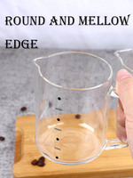 Pichet à lait en verre / Tasse à mousseur à lait avec échelles graduées 350 ml / 550 ml