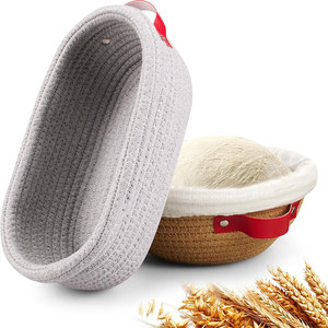 Cestas de fermentación de pan de algodón OEM de fábrica, ovaladas y redondas, con forro, para panadería artesanal - Product Image 1