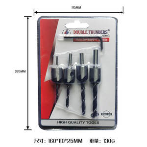 Jeu de forets fraises à chanfreiner IMAGE HSS à 5 cannelures, 3mm-10mm, pour le travail du bois - Product Image 3