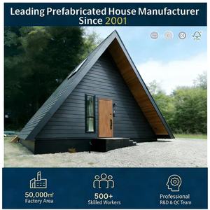 Villa Prefabbricata Modulare Leggera in Legno, Cabina Triangolare per Resort su Isola - Product Image 1