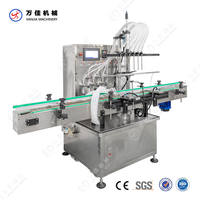 Machine de remplissage linéaire automatique de petites bouteilles de parfum d'huile, d'eau et de jus de fruit à 6 têtes et 6 buses