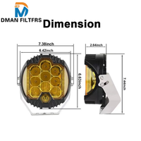 Barre lumineuse de travail LED de 7 pouces, projecteurs, 3 côtés, feux antibrouillard pour route, pour Lada 4x4 4WD ATV voitures, motos, éclairage extérieur automobile