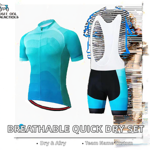 Ensemble de cyclisme noir respirant à séchage rapide sans MOQ, maillot et short à bretelles pour hommes, tenue de vélo personnalisée 100 % polyester - Product Image 2