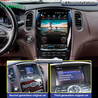 Krando 12.1" Tesla Style GPS Radio Mobil Stereo Android Head Unit untuk Infiniti QX50 EX25 EX35 2010 - 2017 Carplay Layar Sentuh BT