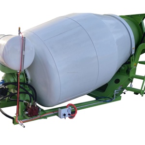 מיכל ערבוב צמנט רכוב על רכב שיכול לפרוק חומרים, ודלי ערבוב והובלת בטון מסוג גרירה עם גלגלים - Product Image 2