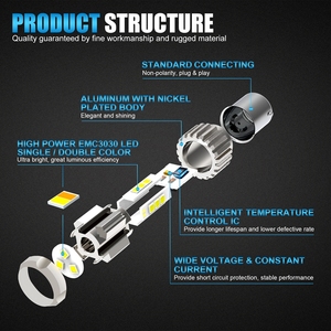 BULBTEK 3030 LED Bulb P21W <strong>PY21W</strong> PR21/4W P21/5W Auto LED Brake Light Bulb Car Lamp 1156 BA15S BAU15S T20 T25 S25 Car Lamp Bulb - Product Image 2