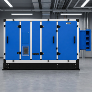 Unité de traitement d'air modulaire vue de face dans une salle d'usine industrielle moderne pour la ventilation et la climatisation commerciales - Product Image 6