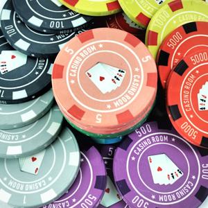 थोक कस्टम बहु रंग 10g चीनी मिट्टी पोकर चिप्स के लिए 39mm कस्टम लोगो desgin कैसीनो टेबल खेल खेल - Product Image 4