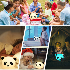 Panda Silicone Night Light Remote Control 16 Colors <b>LED</b> Soft Glow For Kids Bedroom Sleep Aid - Product Image 4