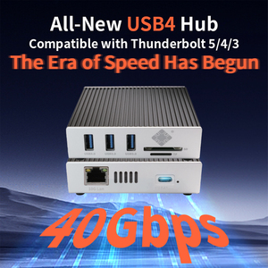 Hub USB4 multiport haute vitesse avec Ethernet 10 Gbit/s et lecteur de carte pour extension de station d'accueil d'ordinateur portable en stock – Station d'accueil Thunderbolt - Product Image 3