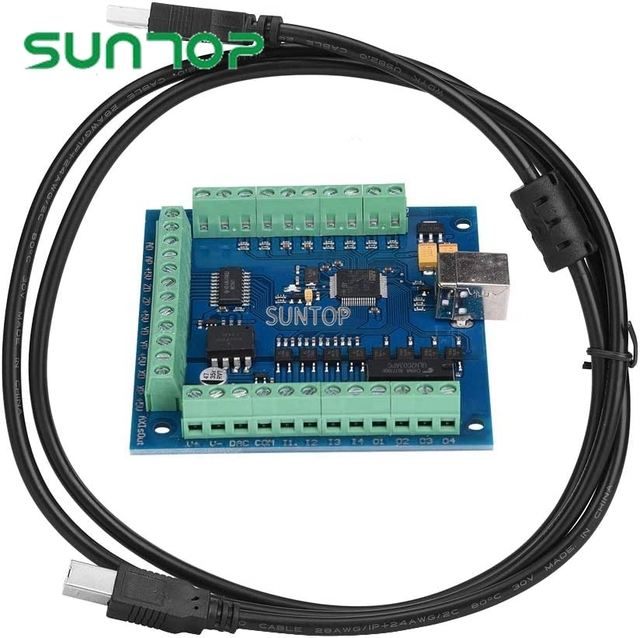 MACH3 Motion Card 4 Axis USB CNC Motion Controller Card Breakout Board for Engraving 100 KHz