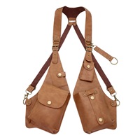 Mittelalterliche Wikinger-Punk Retro-Kuriertasche Halloween COSPLAY Motorrad-Westentasche