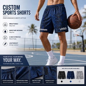 <b>Men</b>’s Custom Basketball <b>Shorts</b> Quick Dry Breathable Mesh <b>Elastic</b> <b>Waist</b> Quick Dry Athletic Training Sportswear - Product Image 1