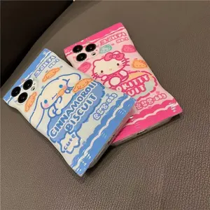 Antiman fabrika fiyat sevimli yumuşak pembe hello sevimli kitty karikatür kız cep telefonu silikon TPU şeker komik iphone için kılıf 14 13