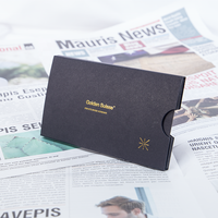 Boîte cadeau en papier recyclable personnalisée pour porte-cartes de crédit avec gaufrage et design sur mesure