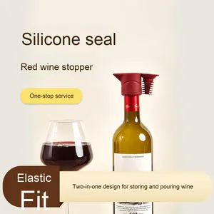 Silicone Wine <b>Stoppers</b> Beverage <b>Bottle</b> Sealer Reusable Sparkling Wine <b>Bottle</b> <b>Stopper</b> Keeping Wine Champagne Fresh Kitchen Tools - Product Image 5