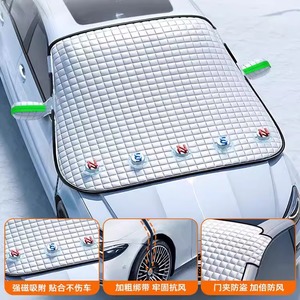 Car Windshield <b>Cover</b> Aluminum Foil Thickened Snow Ice Prevention Universal Waterproof Half Body <b>Winter</b> Protection - Product Image 3