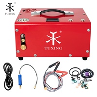 Compresseur d'air PCP TUXING léger et personnalisable 12V 4500psi 300bar 30mpa pour le tir en extérieur, la plongée et le paintball, durable