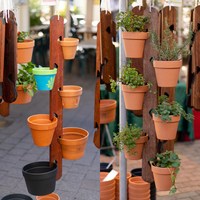 Cintre vertical en bois pour pot en terre cuite, cintres en bois pour pots de fleurs, jardinage vertical intérieur