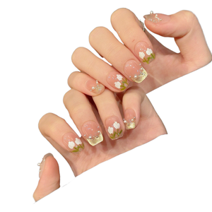 <span class=keywords><strong>Uñas</strong></span> Acrílicas Hechas a Mano con Diseño <span class=keywords><strong>de</strong></span> Tulipán <span class=keywords><strong>de</strong></span> Primavera y Perla Ojo <span class=keywords><strong>de</strong></span> Gato, 10 Piezas, <span class=keywords><strong>Uñas</strong></span> Postizas al por Mayor, <span class=keywords><strong>Uñas</strong></span> <span class=keywords><strong>de</strong></span> Diseño a Presión - Product Image 1
