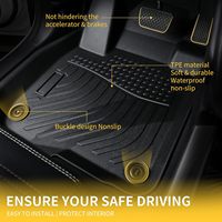 Tapis de sol toutes saisons sur mesure GINOWY pour Ford Ranger 2024-2025, antidérapants, imperméables, en TPE, accessoires