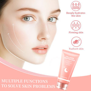 Maschera idratante pel off con involucro di collagene OEM trasparente durante la notte maschera per avvolgere la notte di acido ialuronico collagene - Product Image 3