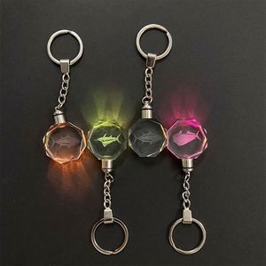 Porte-clés en cristal gravé au laser 3D avec logo personnalisé, design en forme de glaçon, souvenir touristique, cadeau promotionnel lumineux LED, durable - Product Image 1