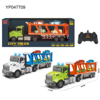 Camion transporteur RC double étage 2,4 G 1:14, mini véhicule coulissant télécommandé 6 canaux, pour intérieur/extérieur, avec chargeur – Vente en gros