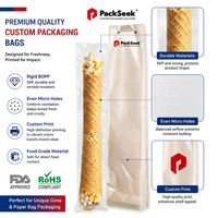 Sacs à pain micro-perforés en BOPP certifiés ROHS, sacs à baguettes pour supermarchés, fabricant agréé FDA