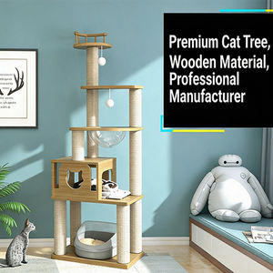 <span class=keywords><strong>Arbre</strong></span> à <span class=keywords><strong>chat</strong></span> en bois écologique de style <span class=keywords><strong>simple</strong></span>, nid supérieur, structure d'escalade, <span class=keywords><strong>arbre</strong></span> à <span class=keywords><strong>chat</strong></span> familial d'intérieur - Product Image 2
