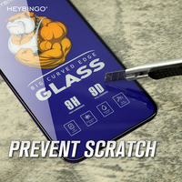 Heybino – protecteur d'écran en verre trempé transparent, AR 9H 9D, colle complète pour téléphone portable