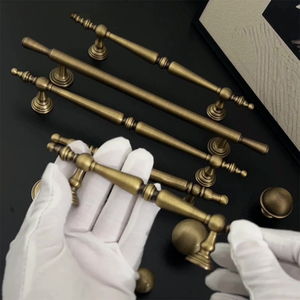 Classico <span class=keywords><strong>Vintage</strong></span> antico bronzo ottone solido maniglia armadio da cucina cassetto <span class=keywords><strong>maniglie</strong></span> e pomelli per mobili - Product Image 3