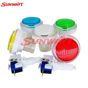 Interrupteurs à bouton-poussoir lumineux transparents ronds plats de 60 mm, interrupteurs à bouton-poussoir momentanés à LED pour machine de jeu vidéo - Product Image 4
