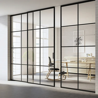 Harga Pabrik Pintu Geser Prancis Modern Tanpa Rel Bawah, Pintu Kaca Aluminium Teleskopik Soft Closing untuk Kamar Tidur dan Penggunaan Luar Ruangan