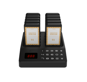 Sistema de buscapersonas Vibración LED Sistema de llamadas en espera de invitados 1 Transmisor 10 buscapersonas para <span class=keywords><strong>restaurante</strong></span> - Product Image 1
