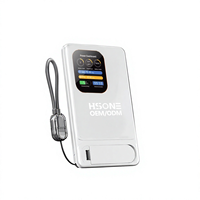 Batterie externe de voyage LYJ05 avec support et cordon, charge rapide sans fil 15W, charge rapide PD 20W, écran TFT, 5000/10000mAh, OEM