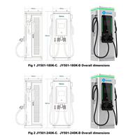 Station de recharge pour véhicules électriques Ocp1.6 Ocpp2.0 200kW 240kW double CCS2 Chademo DC nouvelle pour la recharge de camions électriques du sol au sol