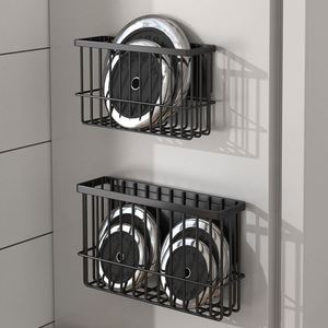Organizador de Almacenamiento Magnético para Refrigerador, Cesta Metálica sin Perforaciones para Cocina - Product Image 5